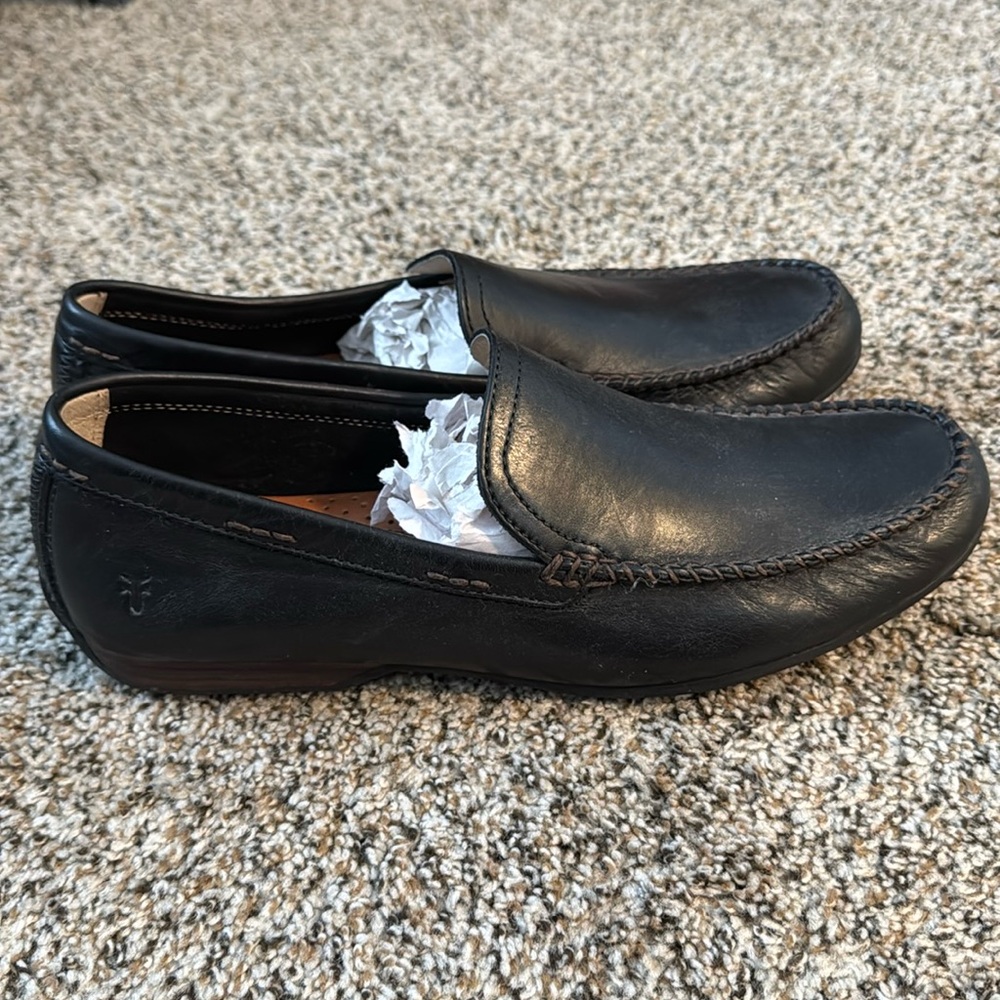 Men’s Frye Black Leather Venetian Loafers